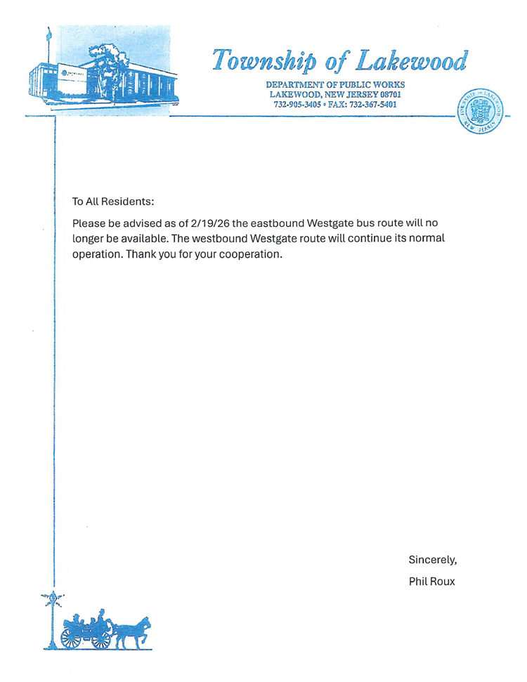 Westgate bussing notice 02-19-26